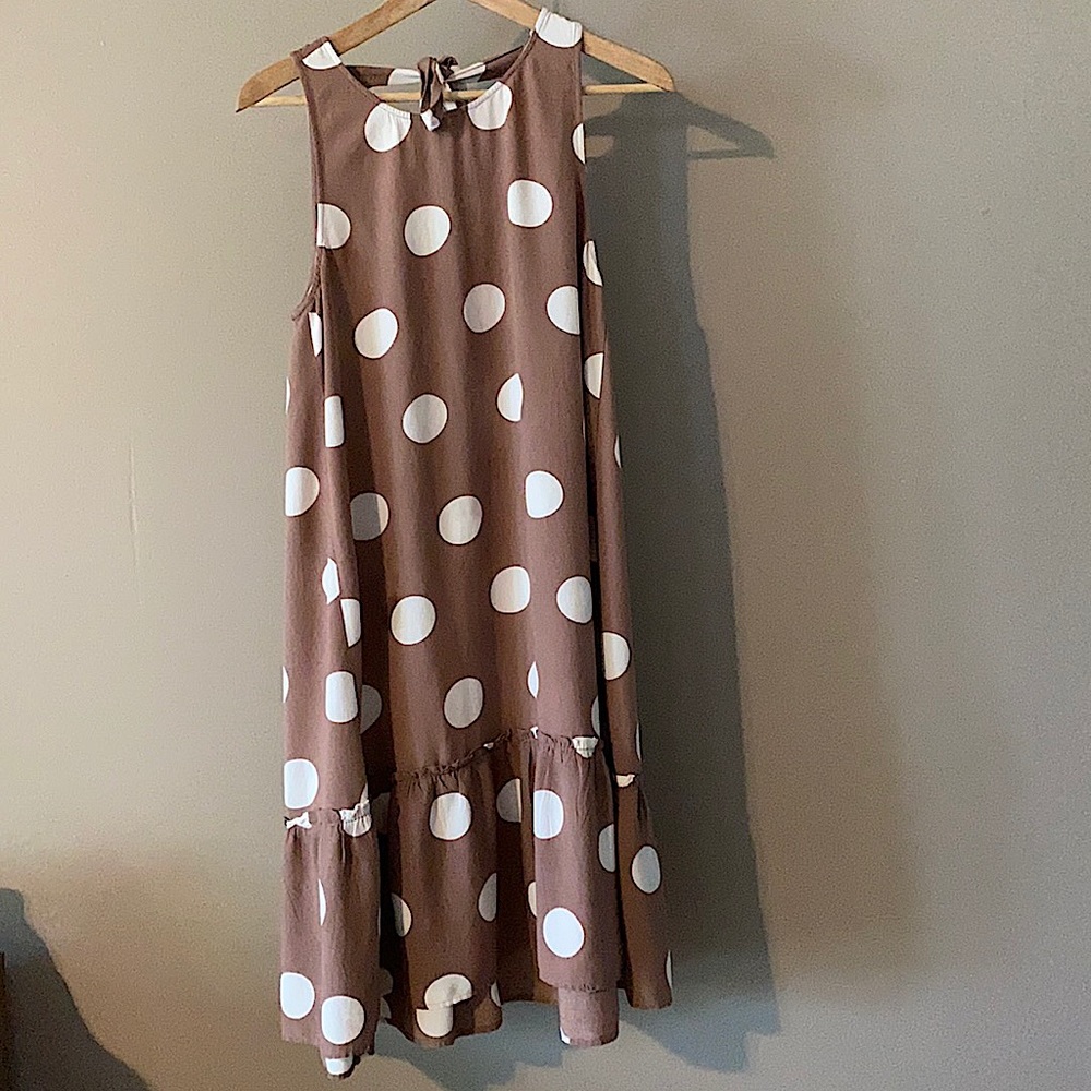 Loft sleeveless polka dot with back bow